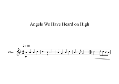Angels We Have Heard on High (Oboe) (arr. Digital Book Music)