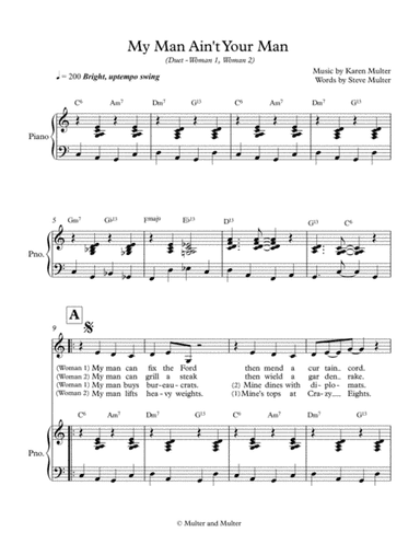 My Man Ain't your Man Duet, 2 women