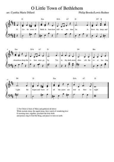 O Little Town of Bethlehem (arr. Cynthia Marie Dillard)
