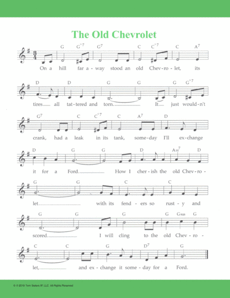 The Old Chevrolet (arr. Hal Wright)