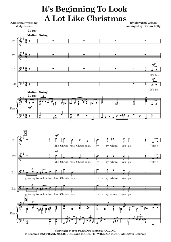 It's Beginning To Look Like Christmas (arr. Dorian Kelly)
