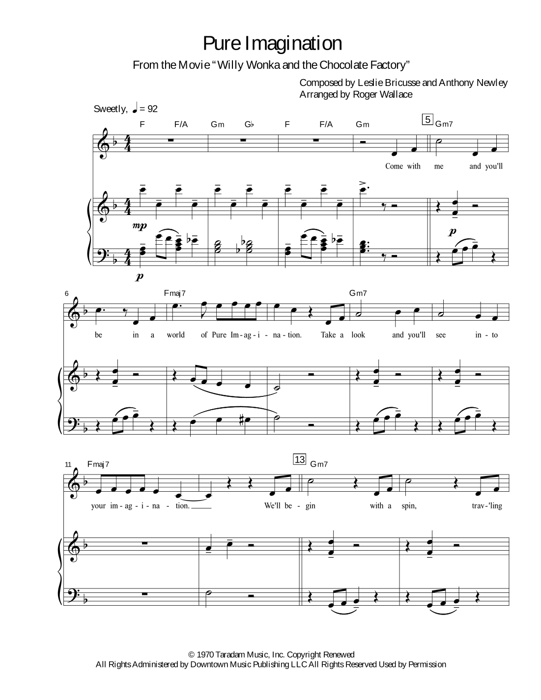 Pure Imagination (arr. Roger Wallace)
