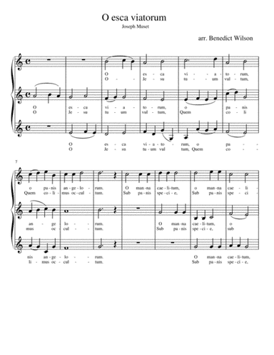 O esca viatorum (arr. Benedict Wilson)