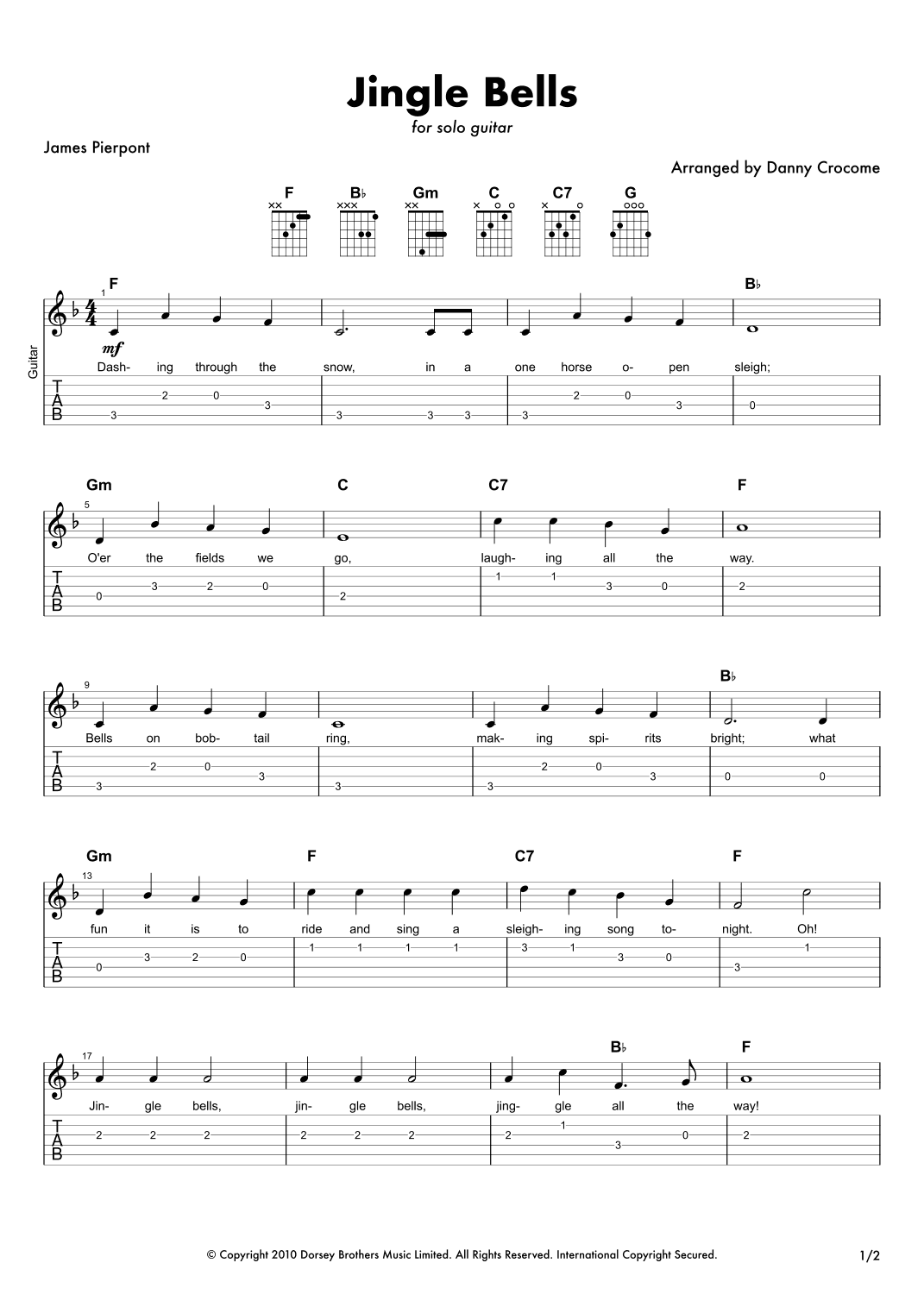 Jingle Bells (arr. Danny Crocome)