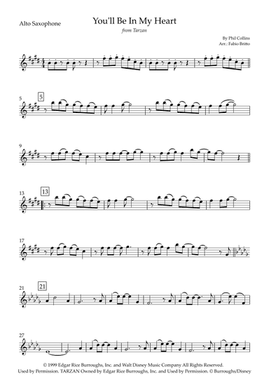 You'll Be In My Heart (arr. Fabio Britto)
