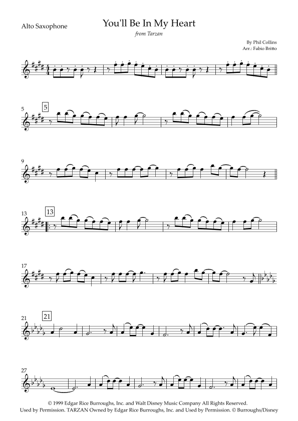 You'll Be In My Heart (arr. Fabio Britto)