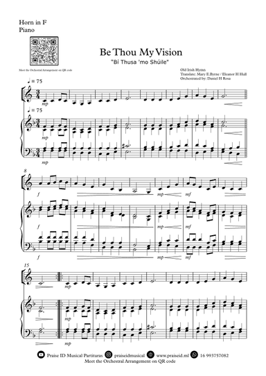Be Thou My Vision - "Bí Thusa 'mo Shúile" - Easy Horn in F and Piano (arr. Daniel H Rosa)