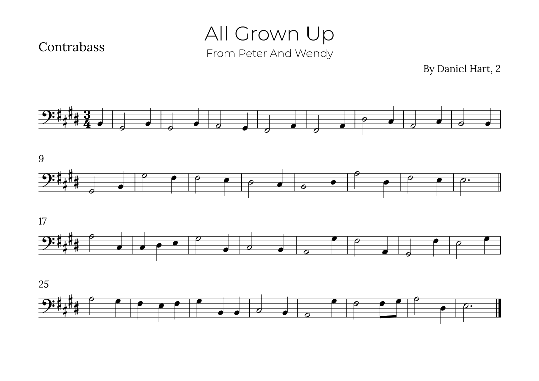All Grown Up (arr. Alex Nunes Rodrigues)