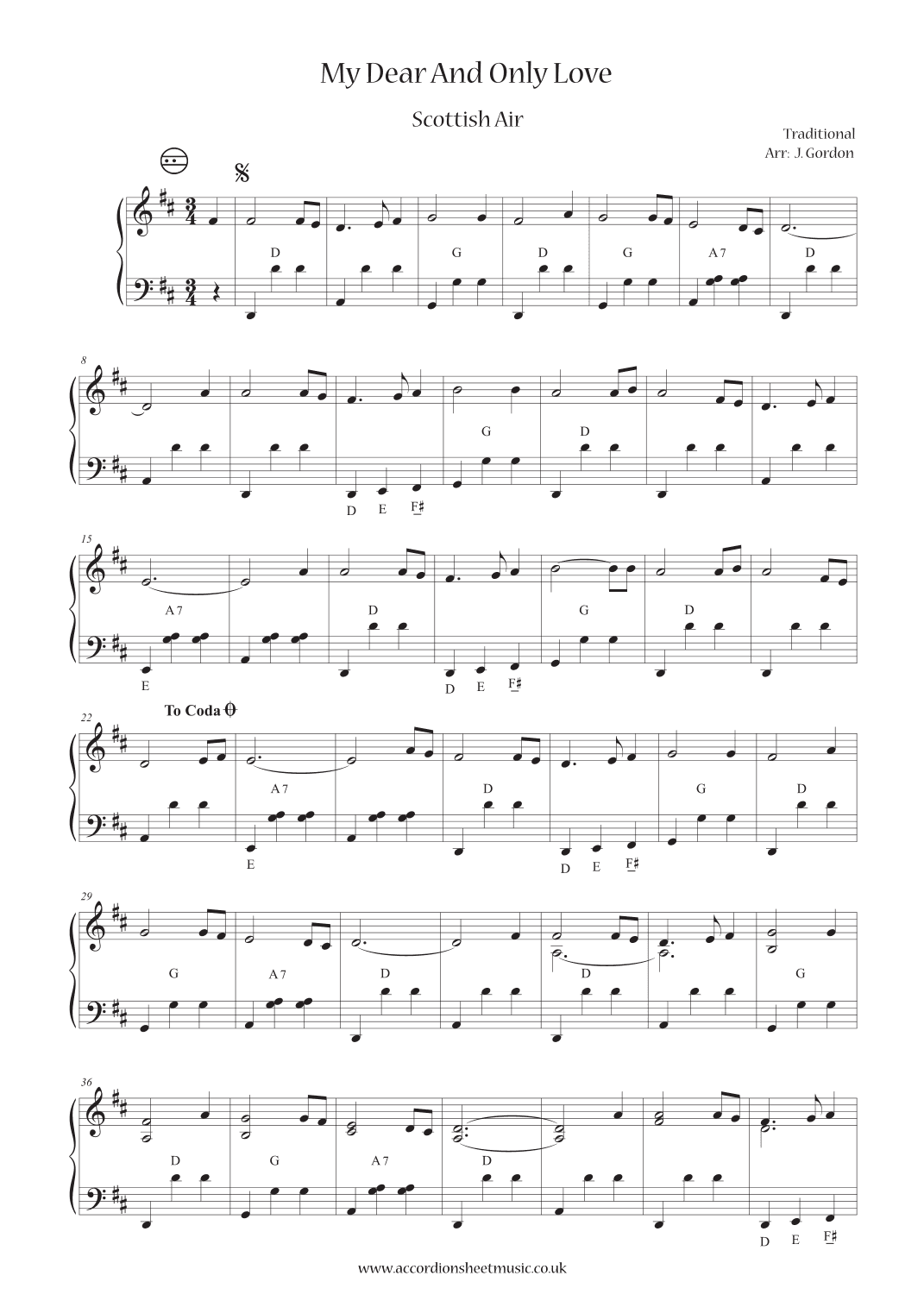 My Dear And Only Love (arr. Julia Gordon)