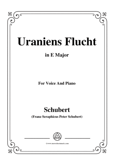 Schubert-Uraniens Flucht(Urania's Flight),D.554,in E Major,for Voice&Piano (arr. MSM)
