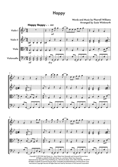 Happy (arr. Susie Winkworth winkmusic.co.uk)