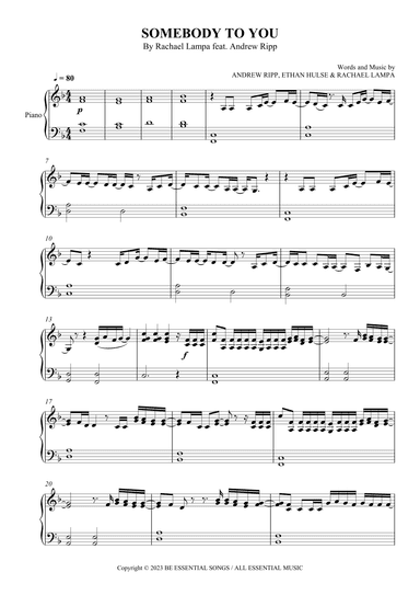 Somebody To You (arr. SCMusic)