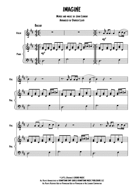 Imagine (arr. Darren Lloyd)