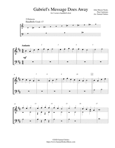 Gabriel's Message Does Away - for 2-octave handbell choir (arr. Samuel Stokes)
