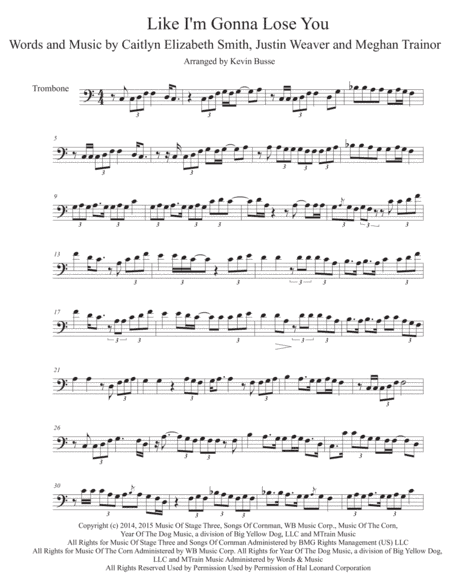 Like I'm Gonna Lose You (arr. Kevin Busse)