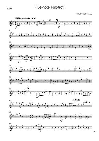 Five-note Fox-trot! (Wind Quintet) - Set of Parts [x5]