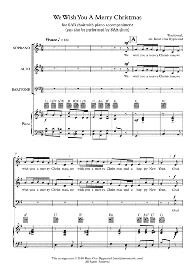 We Wish You A Merry Christmas (arr. Knut Olav Rygnestad)