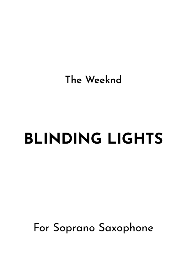 Blinding Lights (arr. Jireh J.)