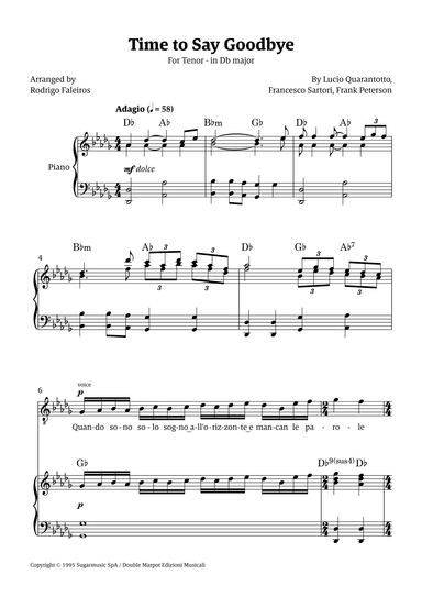 Time To Say Goodbye (arr. Rodrigo Faleiros)