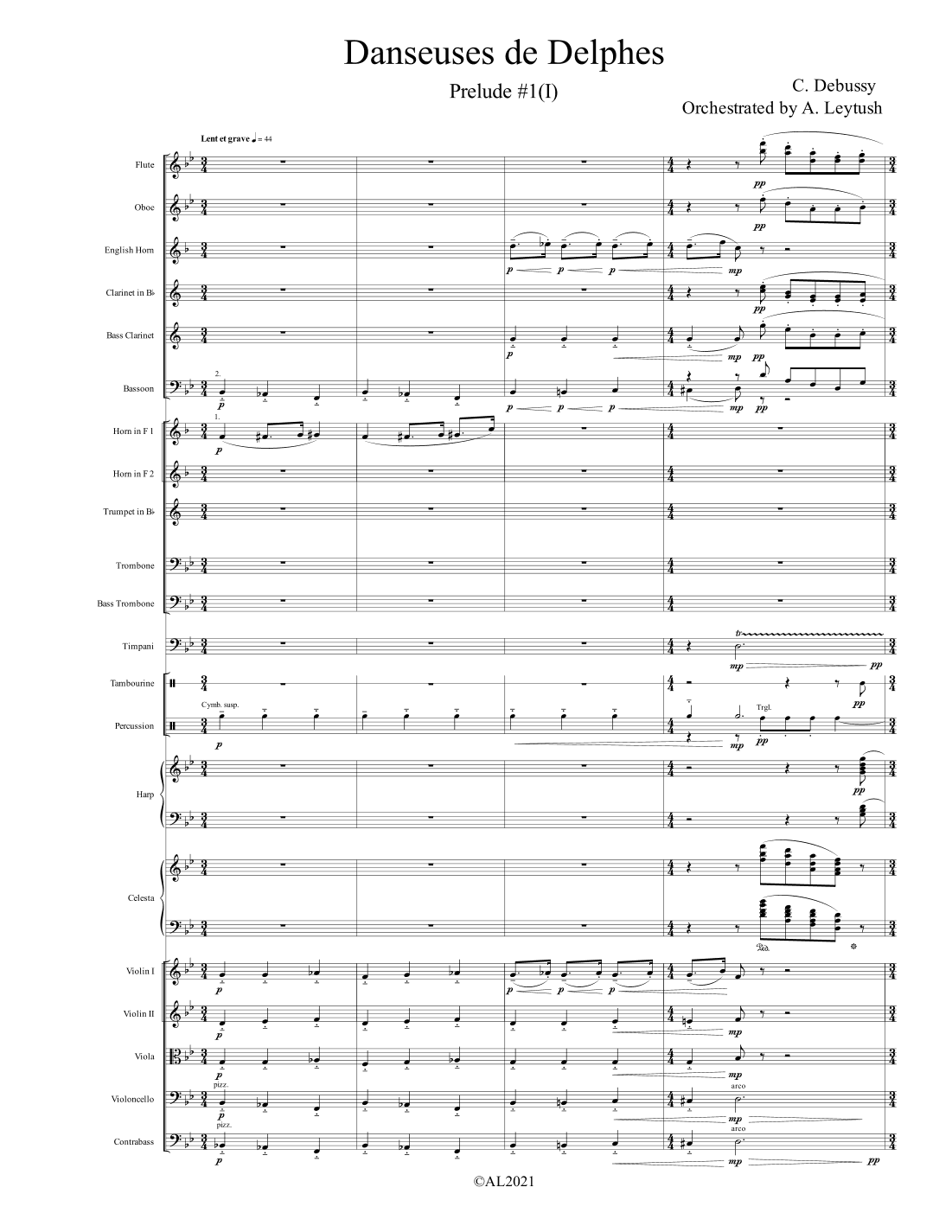 C. Debussy - Preludes, 1st Book, Orchestrated by A. Leytush