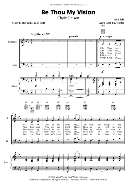 Be Thou My Vision (arr. Gert Th. Walter)