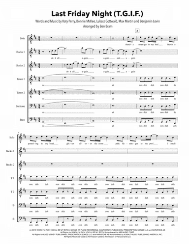 Last Friday Night (T.G.I.F.) (arr. Ben Bram)