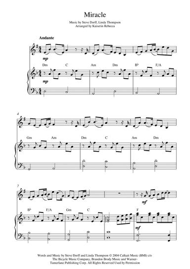 Miracle (arr. Kaiserin Rebecca)