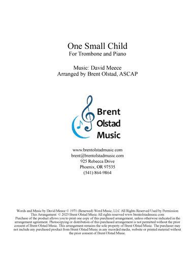 One Small Child (arr. Brent Olstad, ASCAP)