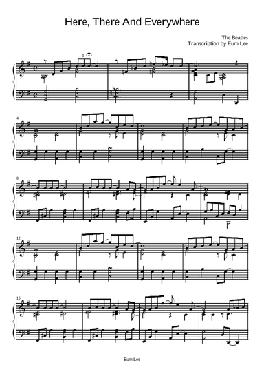 Here, There And Everywhere (arr. Eum Lee)
