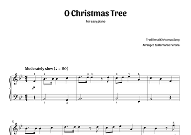 O Christmas Tree (easy piano – Bb major) (arr. Bernardo Pereira)