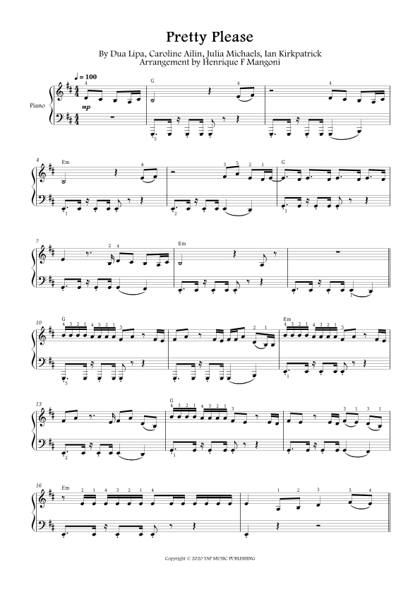 Pretty Please (arr. Henrique F Mangoni)