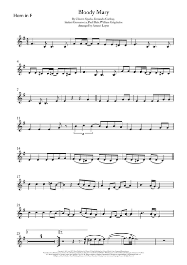 Bloody Mary (arr. Amauri Lopes)
