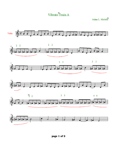 Vibrato Train : Music geared for slow motion vibrato movement .