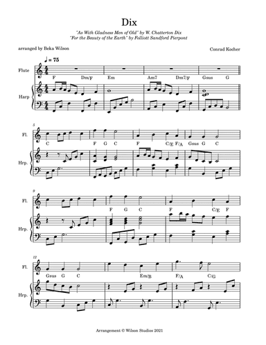 As With Gladness Men of Old--flute/harp duet (arr. Beka Wilson)