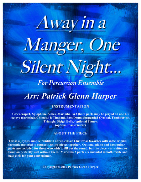 Away in a Manger, One Silent Night - for Percussion Ensemble (arr. Patrick Glenn Harper)