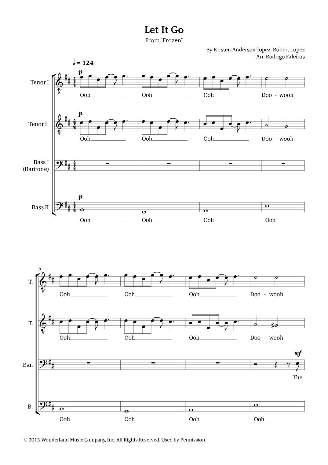 Let It Go (arr. Rodrigo Faleiros)