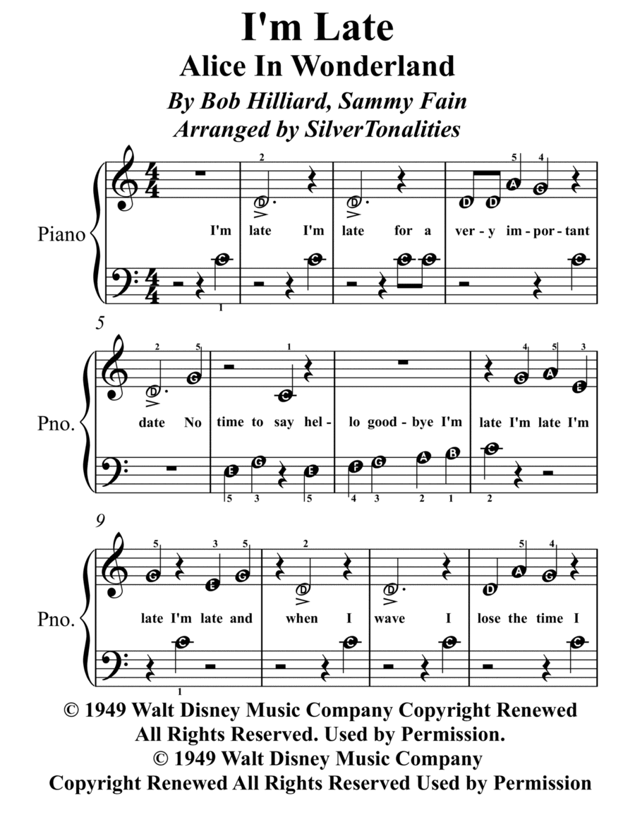 I'm Late (arr. SilverTonalities)