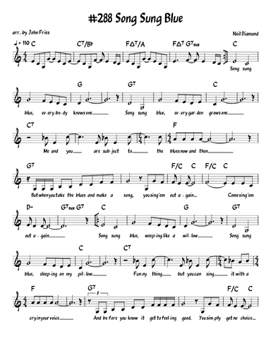 Song Sung Blue (arr. John Fries)