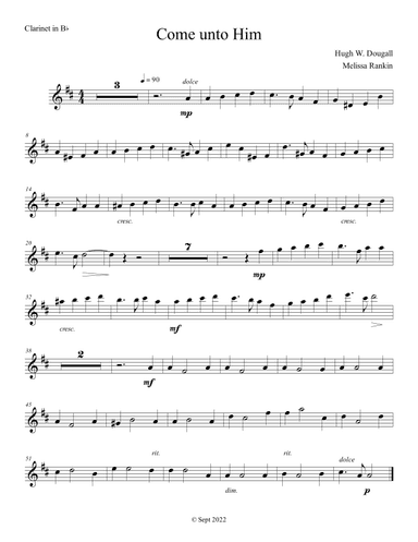 Come Unto Him (arr. Melissa Rankin)