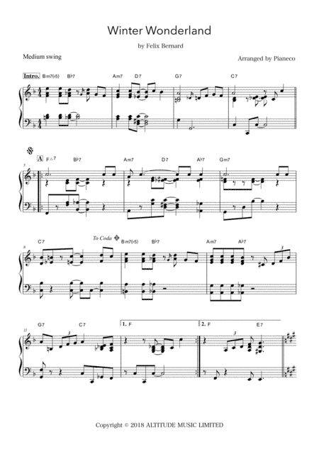 Winter Wonderland (arr. Paineco)