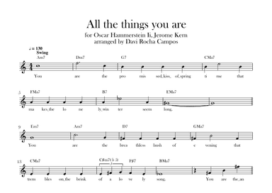 All The Things You Are (arr. Davi Rocha Campos)