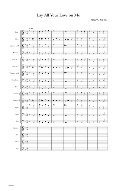 Lay All Your Love On Me (arr. Will May)