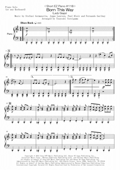 Born This Way (arr. Tsuyoshi Yoroiguma)