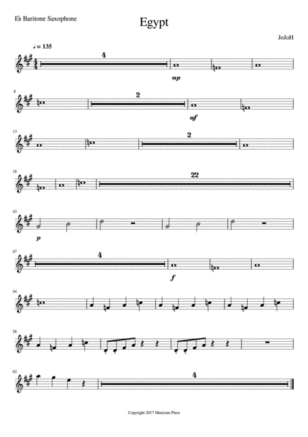 Egypt - Eb Baritone Saxophone