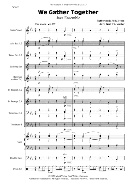 We Gather Together (arr. Gert Th. Walter)