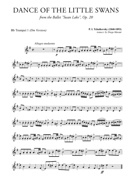 Dance of the Little Swans for Brass Quintet (arr. Diego Marani)