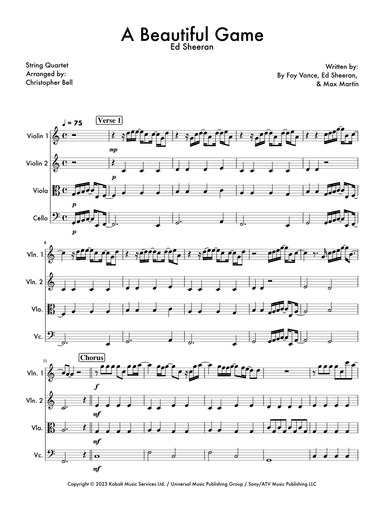 A Beautiful Game (arr. Christopher Bell)