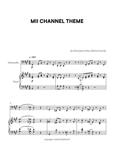 Mii Channel Theme (arr. Cadenza Editions)