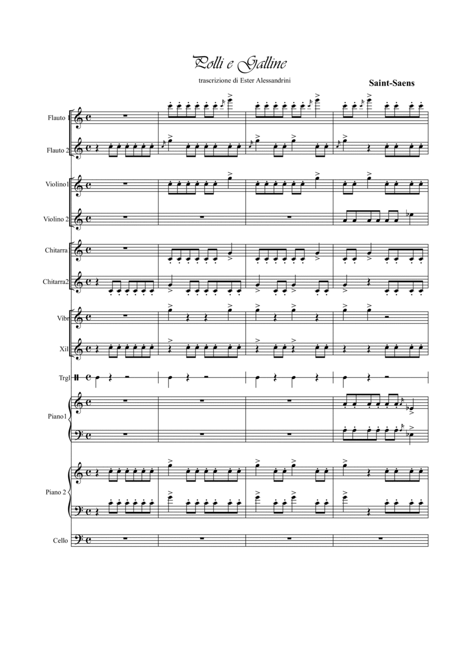 Carnival of the animals: 2- Chickens (arr. Ester Alessandrini)