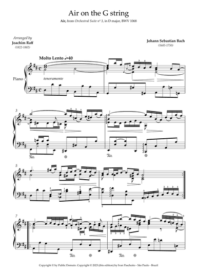 Air on the G string (arr. Joachim Raff)